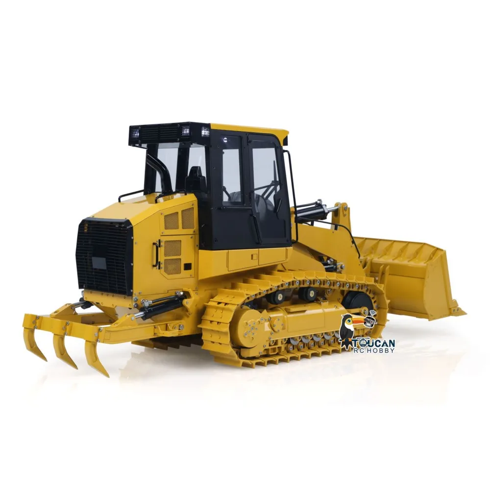JDM 188 RC Loader 1/14 Metal Tracked Hydraulic Dozer 963D Radio Control Car Plough Machine Valve Pump Sound Light Vehicle Toys - view 4