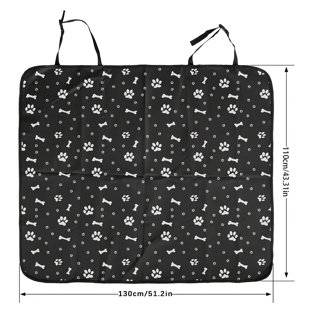 1pc Black Waterproof Pet Car Seat Cover Cushion Rear Seat Protection Pad for Dogs And Cats Safe Travel Accessories view 5