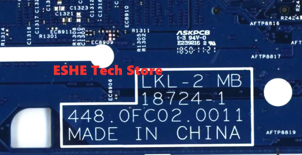 LKL-2 MB 18724-1M لينوفو ثينك باد يوغا L390 اللوحة الأم للكمبيوتر المحمول مع i3 i5 i7 8th Gen CPU 02DL831 02DL832 100% تم اختبارها بشكل جيد