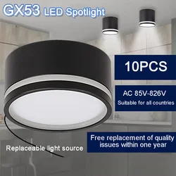 GX53 Spot Led lampa sufitowa AC85-265V aluminiowa oprawa typu Downlight Led sypialnia montowane na powierzchni oświetlenie w dół wystrój salonu reflektor