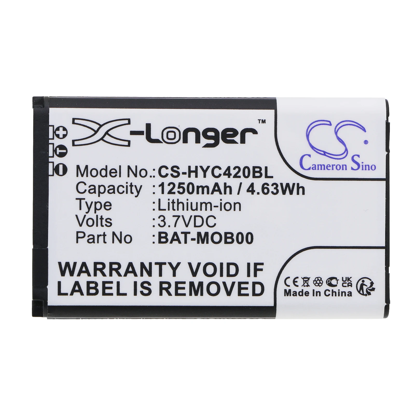 

Replacement Li-ion Battery for Honeywell Barcode Scanner 3.7V 1250mAh - 70e 75e Captuvo SL22 SL42