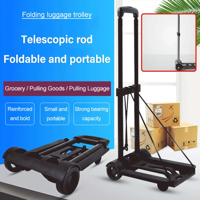 

Multifunctional Folding luggage trolley lightweight trolley cart shopping trolley hand trolley grocery cart trolley into the van