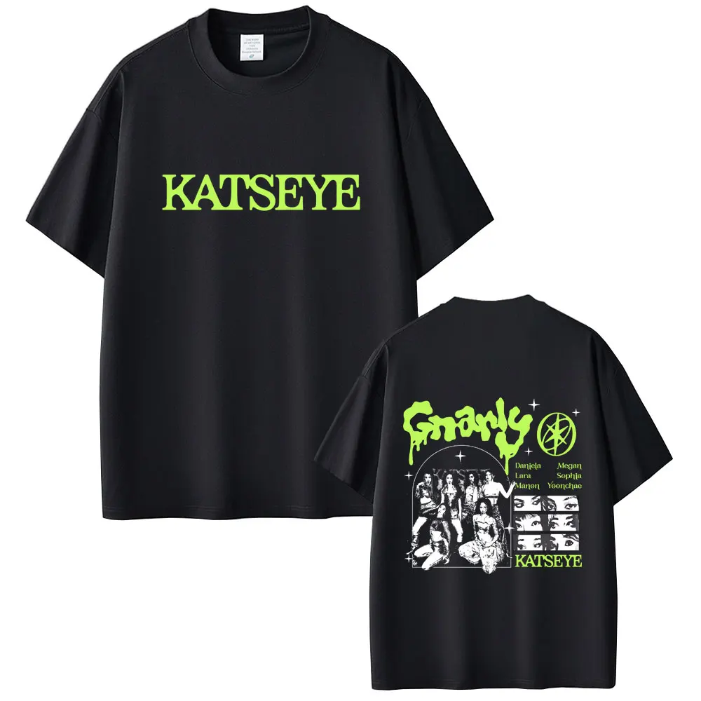 

Korean Girl Group KATSEYE Gnarly Graphic T-shirts Men Women Casual Soft Cotton T Shirt Unisex Fashion Vintage Oversized Tshirt