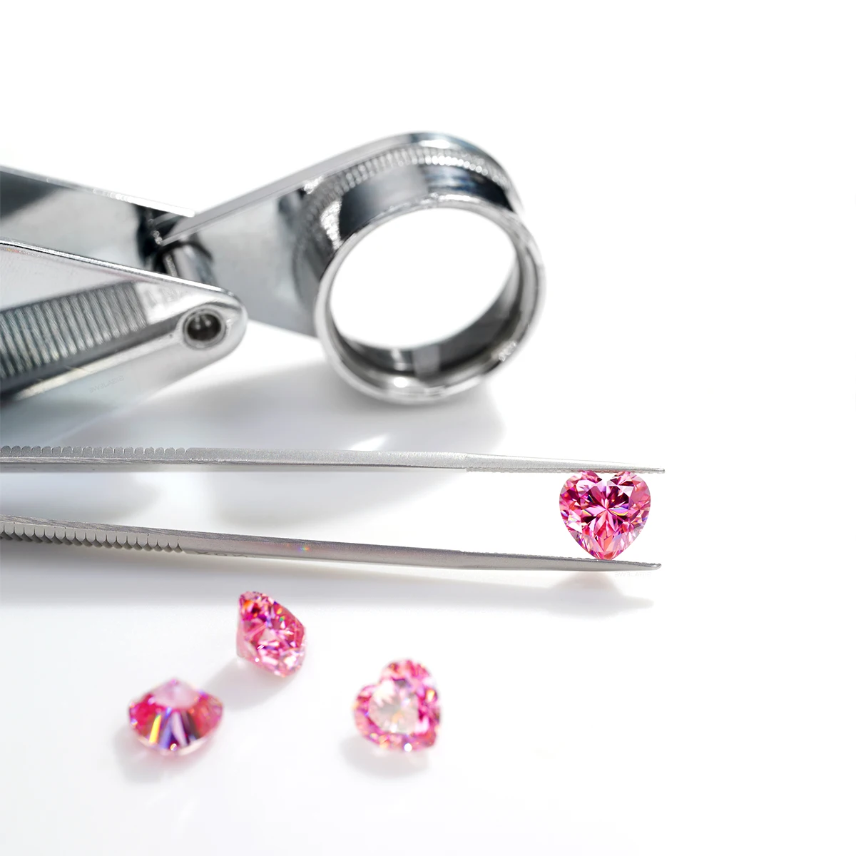 Szjinao Real 0.5ct To 3ct Heart Shaped Pink Moissanite Stone With Certificate Loose Gemstones For Wedding Diamond Rings Making