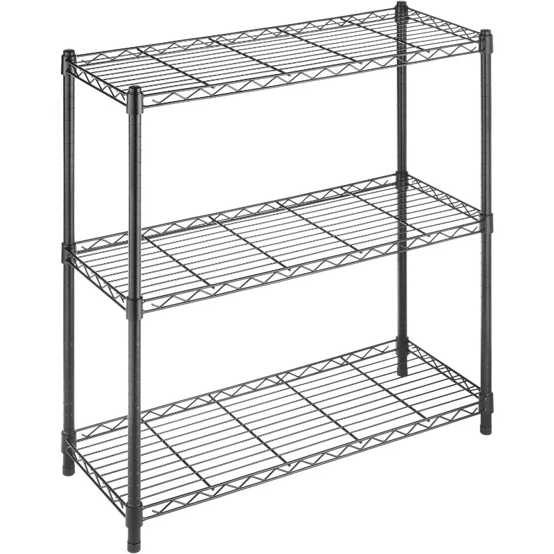 3-Wire Shelving Unit, Metal Storage Shelves, Durable Heavy Duty Shelf, Easy Assembly for Pantry, Kitchen,  14