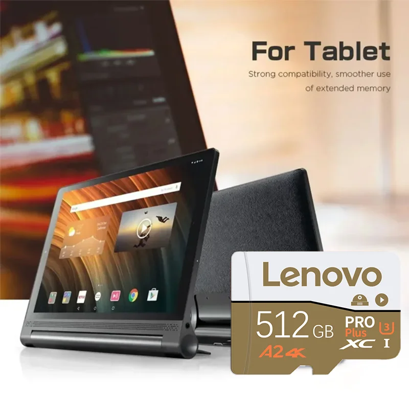 Lenovo Micro SD Card V30 U3 4K Flash Card 128GB 256GB 512GB 64GB Large Capacity Memory Card For Phone Camera Tablet PC