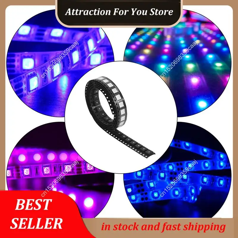 حار بيع 100 قطعة WS2812B RGB LED رقاقة 5050SMD الأبيض PCB WS2812 رقاقة بكسل قابلة للعنونة بشكل فردي DC5V #6