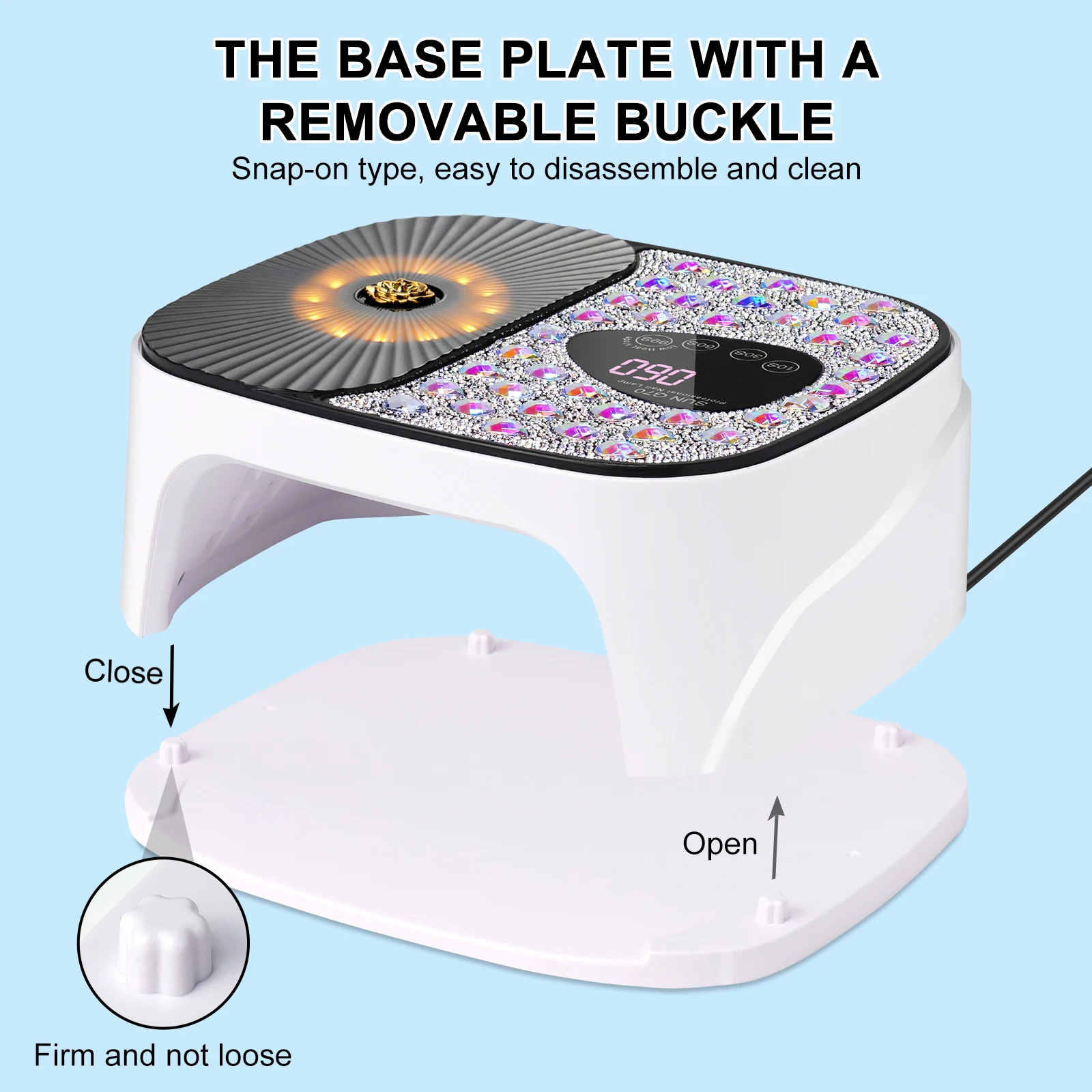 Lampada per unghie gel a 45 LED Asciugacapelli professionale a LED UV con 4 timer e sensore automatico Lampada per polimerizzazione delle unghie Attrezzatura per salone di bellezza