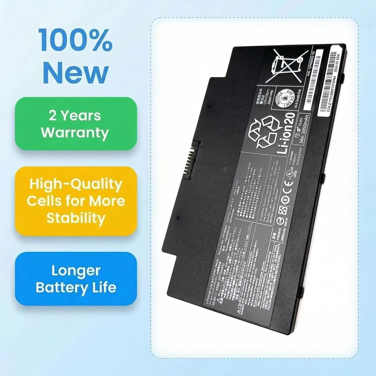 

Новый аккумулятор для ноутбука FPCBP424 FPB0307S 45Wh для Fujitsu LifeBook A556/G AH77/S/M A3510 FMVNBP233 CP700538-01 CP641484 CP693003-03
