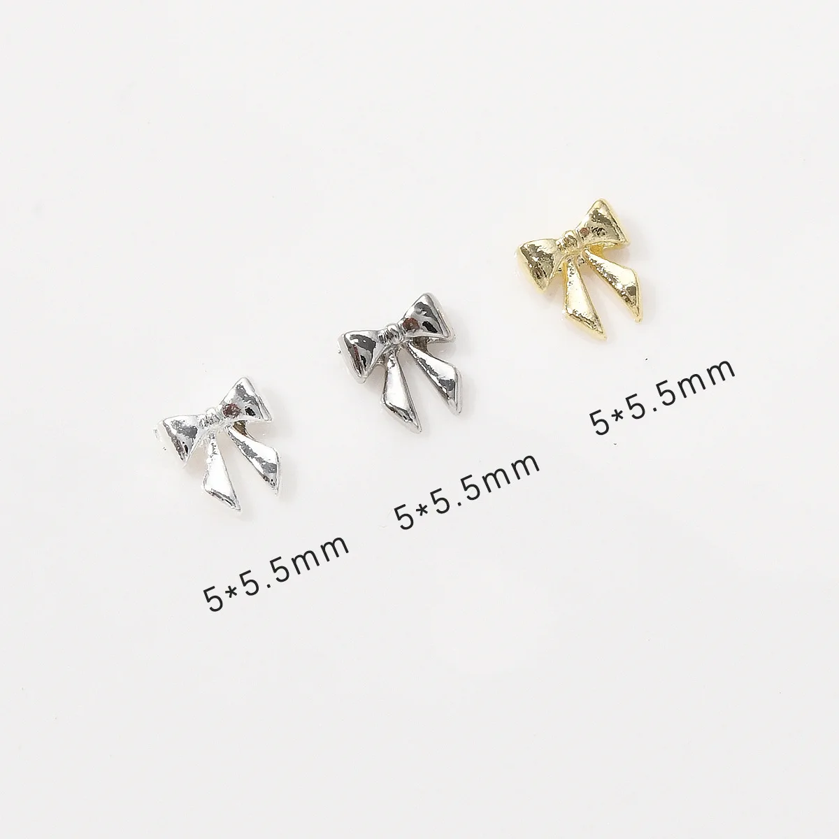 50Pcs Elegant Nail Decorations for Stylish Nails Luxury 3D Nail Accessories with Alloy Butterfly Bow