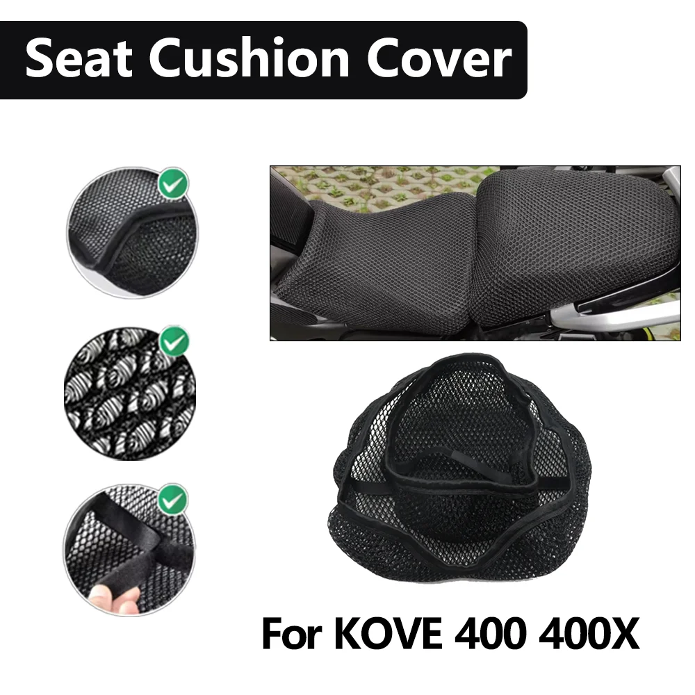 

For KOVE 400 X 400X 400-X Mesh Motorcycle Seat Cover 3D Elastic Motorbike Breathable Heat resistant Anti-Slip Protector Cover