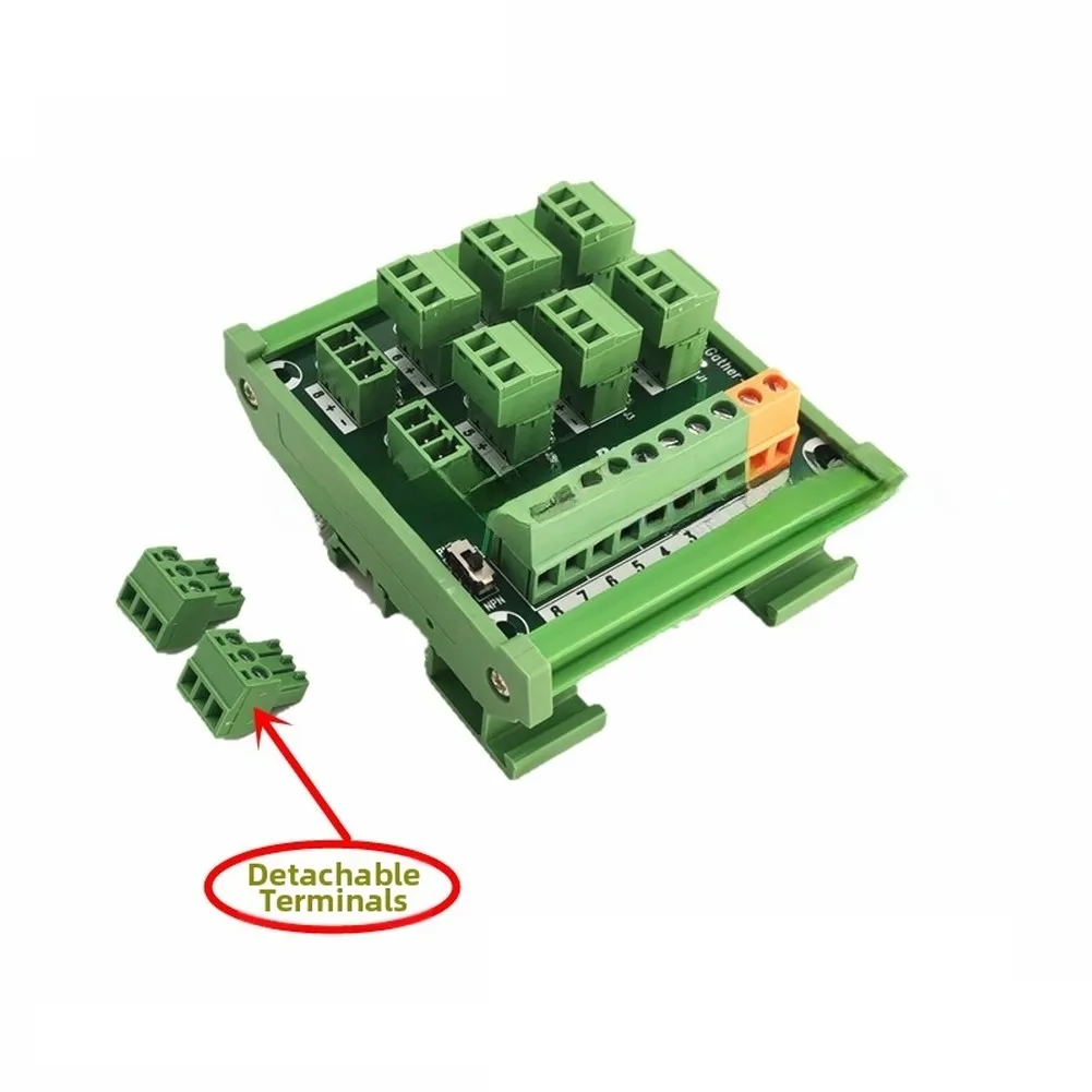 KP-8L-Gther-C 8 Channel Sensor Terminal Block 3 Wire Input for For proximity Switches with Switch and LED Display