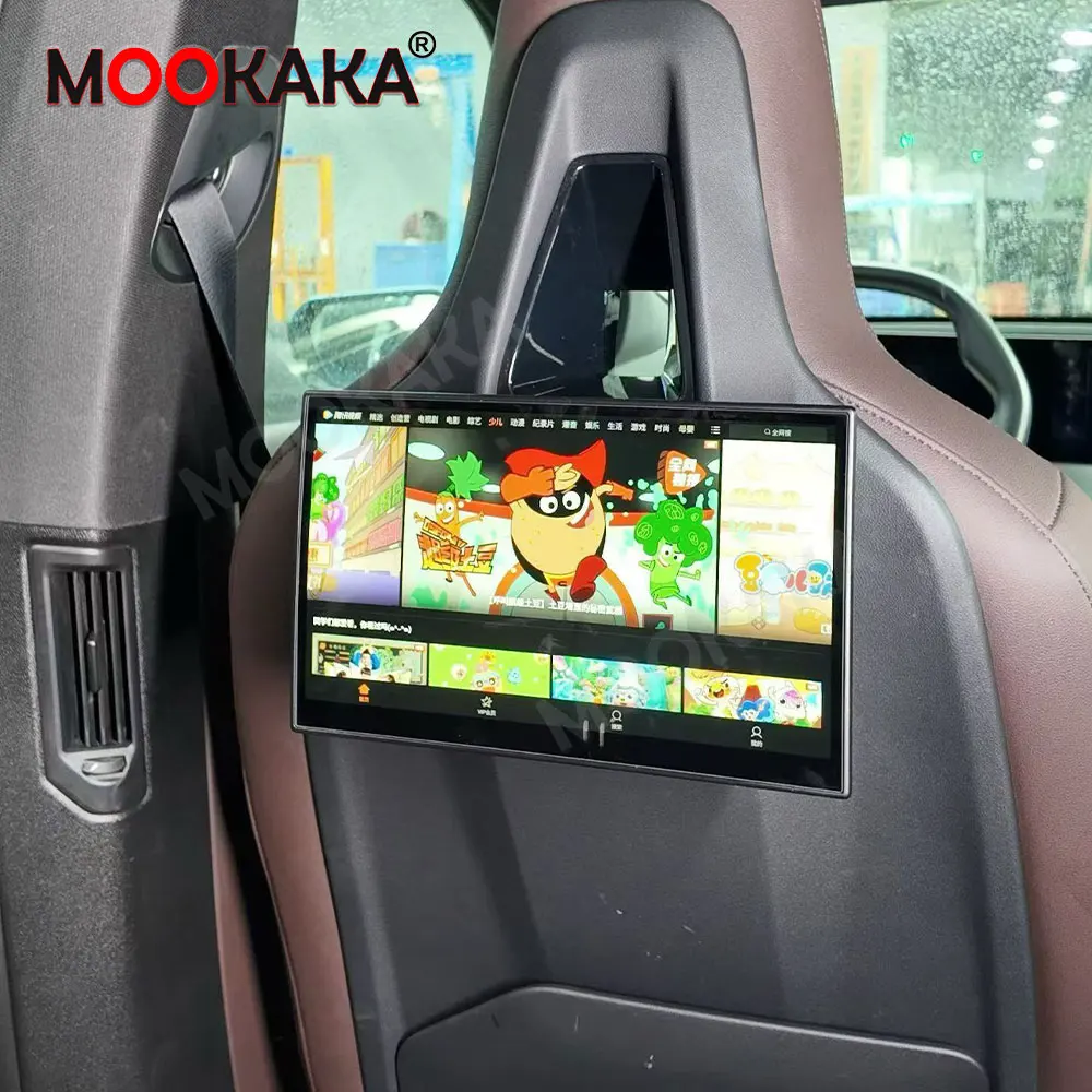 Android Rear Seats Screen Stereo Player For BMW 5 Series 7 Series X5 Rear Headrest Car Auto Radio Carplay Entertainment Display