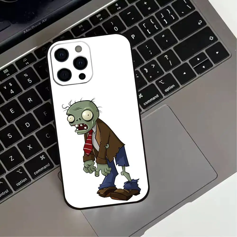 G-Game P-Plants VS Zombies   Phone Case For iPhone 17,16,15,14,13,12,11 Plus,Pro Max,XS,Soft Silicone Black Cover