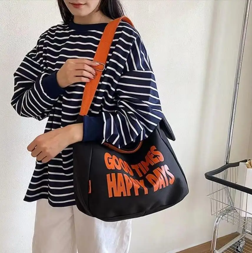 Nylon Crossbody Bags for Girls School Bags Waterproof Canvas Women Handbags Shoulder Bags Large Capacity Messenger Bag Satchels