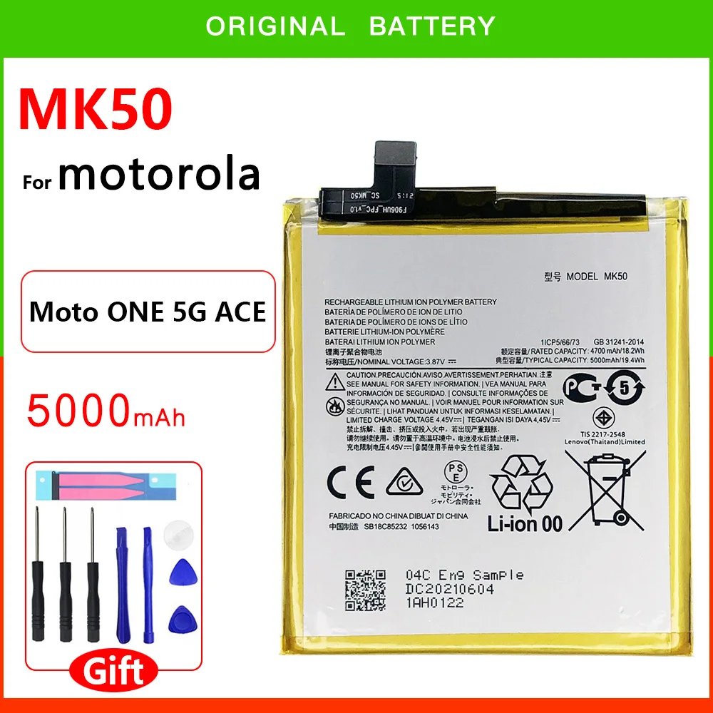 100% Original Genuine MK50 5000mAh Battery For Motorola MK 50 ONE 5G ACE Moto G 5G Batteria With Free Tools