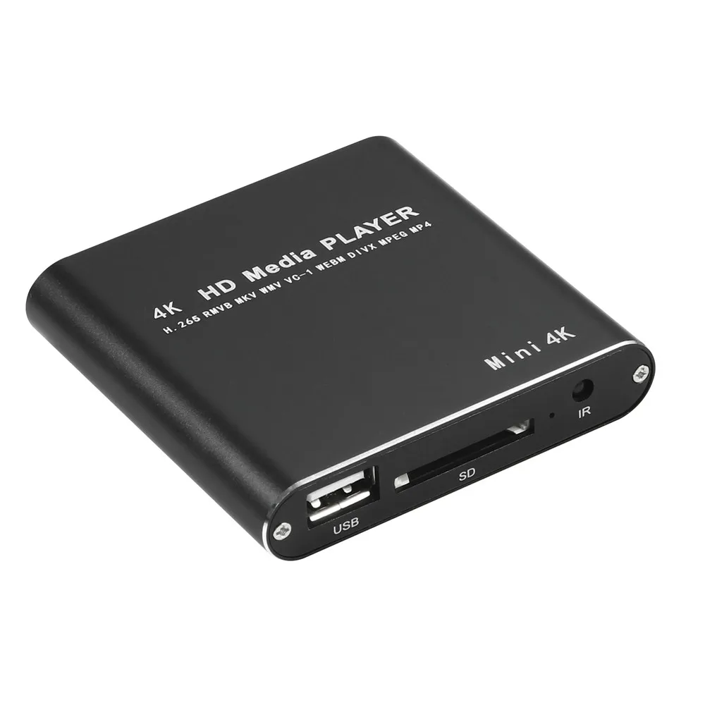 New Mini 4K HD Media Player Support SD Card USB Disk HDD 1080P MultiMedia Autoplay Advertise AD Video MP3 MP4 Players