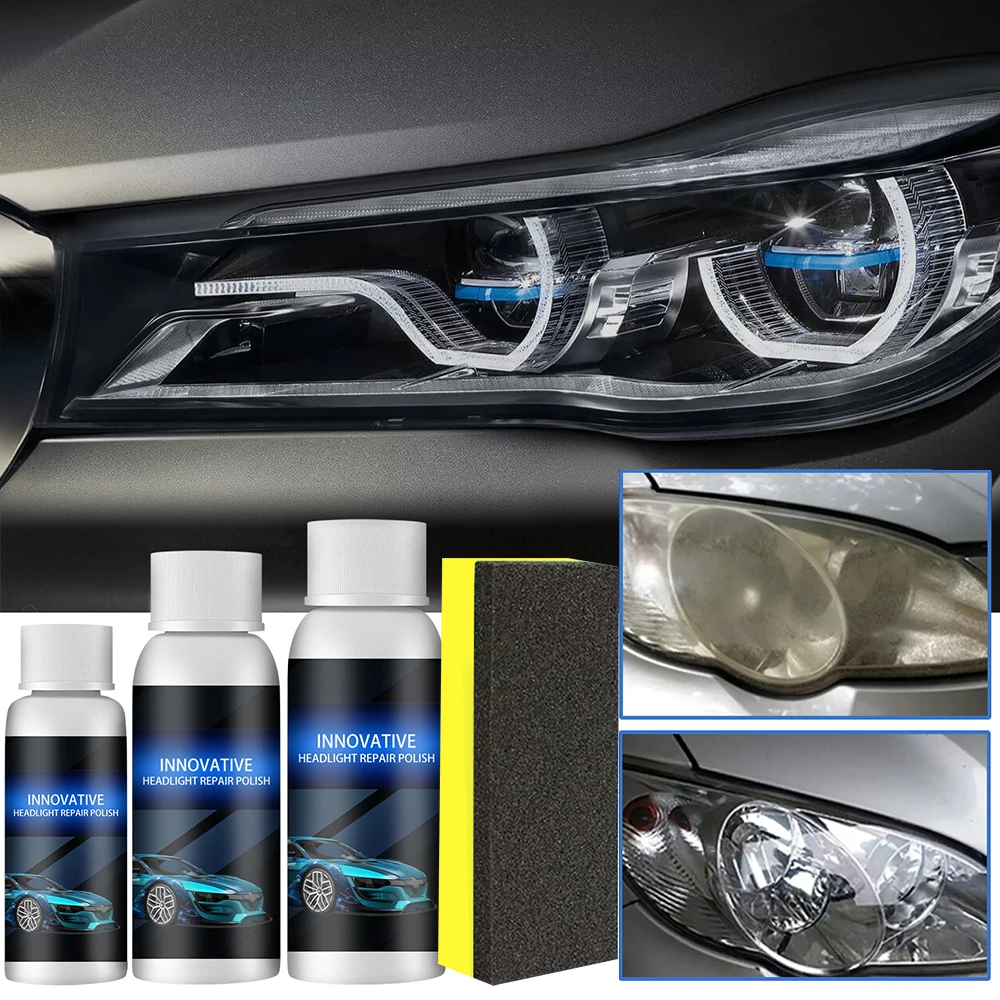 20/30/50ml Car Headlight Repair Fluid Headlight Scratch Remove Refurbish Headlight Repair Polish Anti-scratch Maintenance Tool