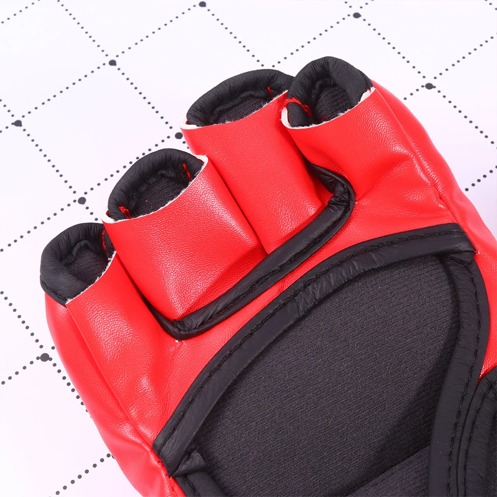 

Boxing Red Half Finger Biking Riding Short Breathable Fitness Gloves Cycling Lightweight Non Slip Outdoor Sports Gloves