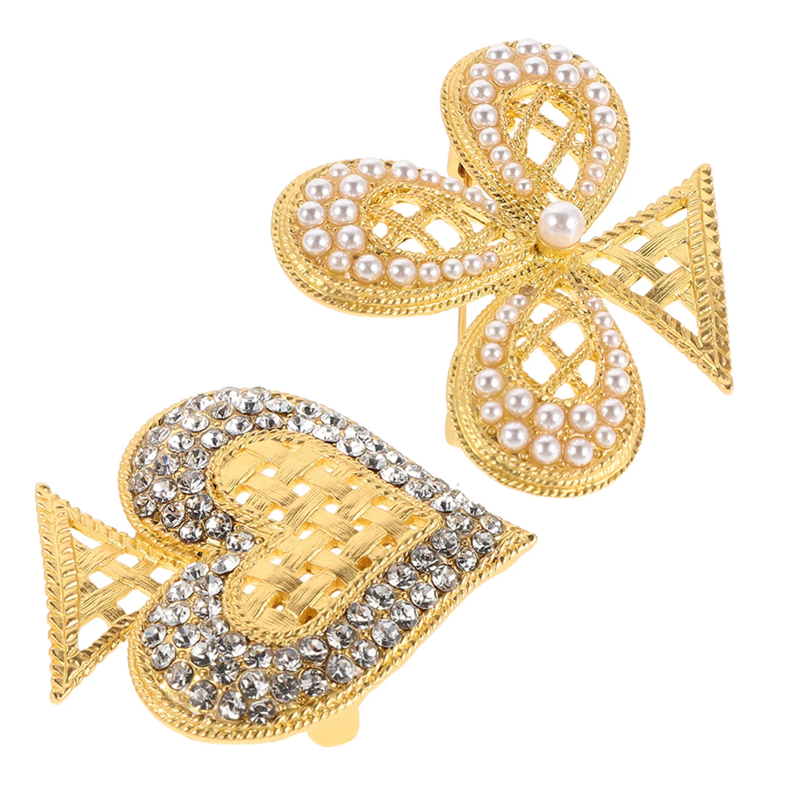 

2Pcs Plum Blossom Brooch Pin Red Rhinestone Floral Lapel Pins for Wedding Sweater Bag Clothing Accessories Brooch Suit Lapel Pin