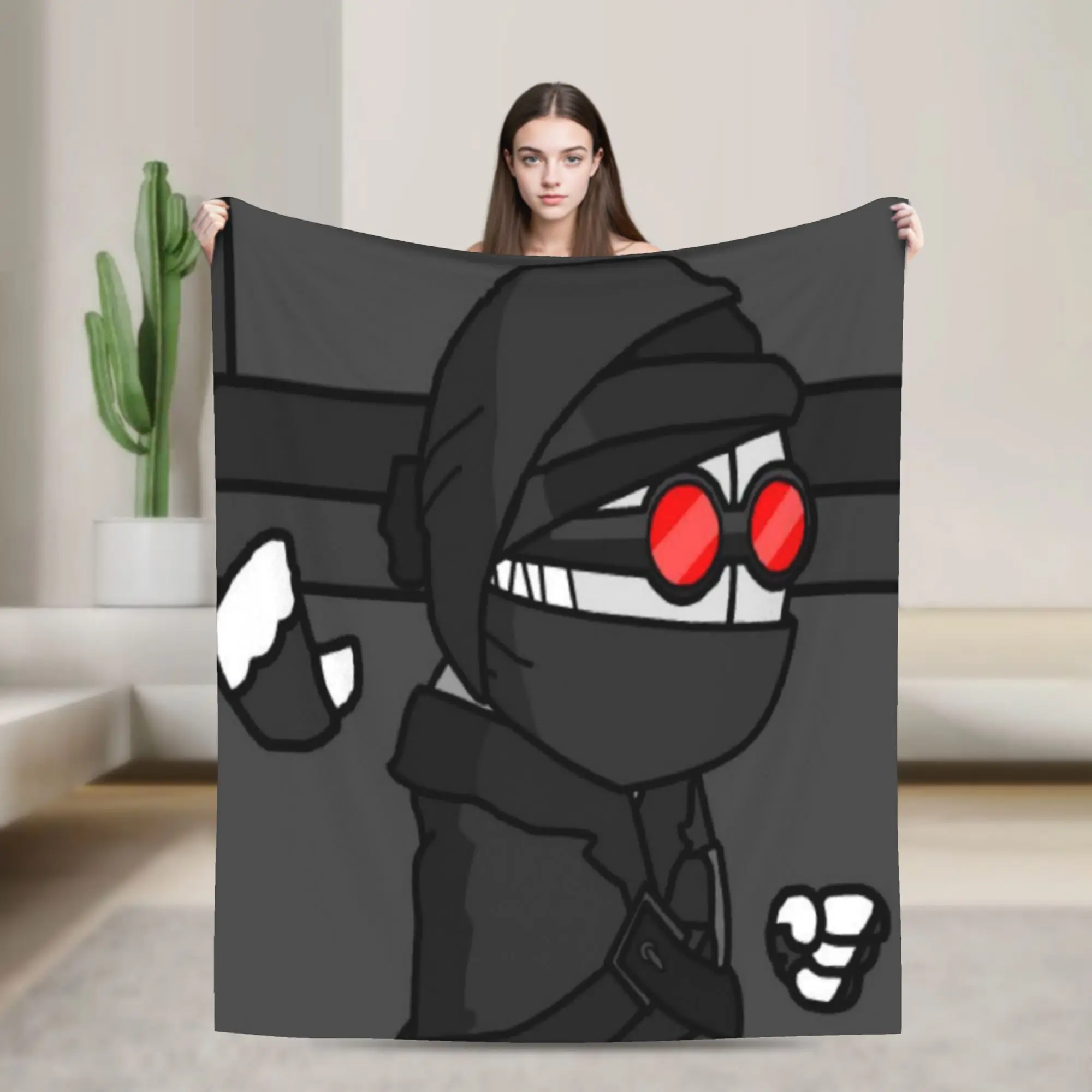 Soft Warm BlanketChildren Decorative MADNESS COMBAT Hank Bedding Throws  Flannel Bedspread For Bedroom Print Sofa Bed Cover