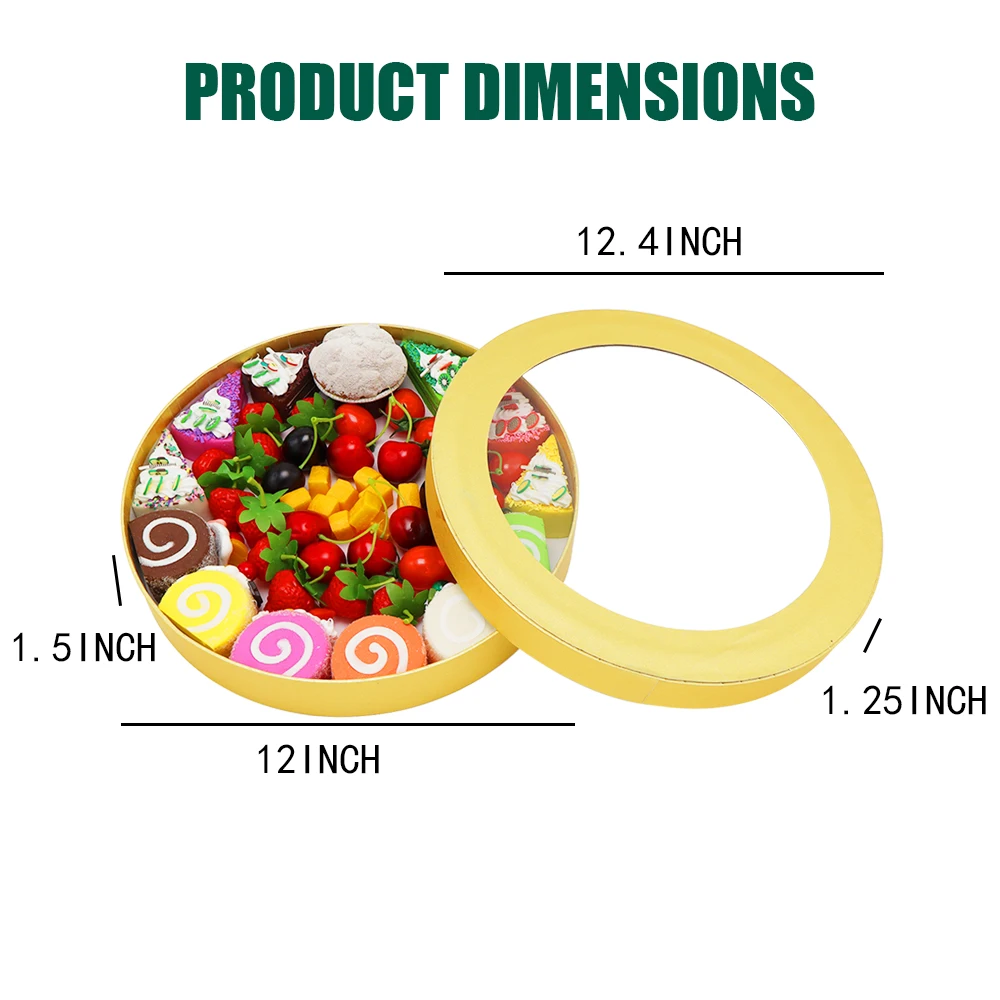 31cm Empty Charcuterie Flower Food Sweet EID Ramadan Gift Packaging Round Circle Box - Detail 1