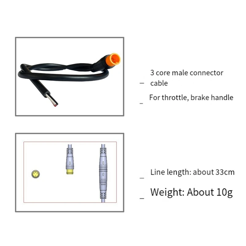 Peças de e-bike do cabo de ligação da modificação da bicicleta para o cabo de ligação da alça do freio do acelerador
