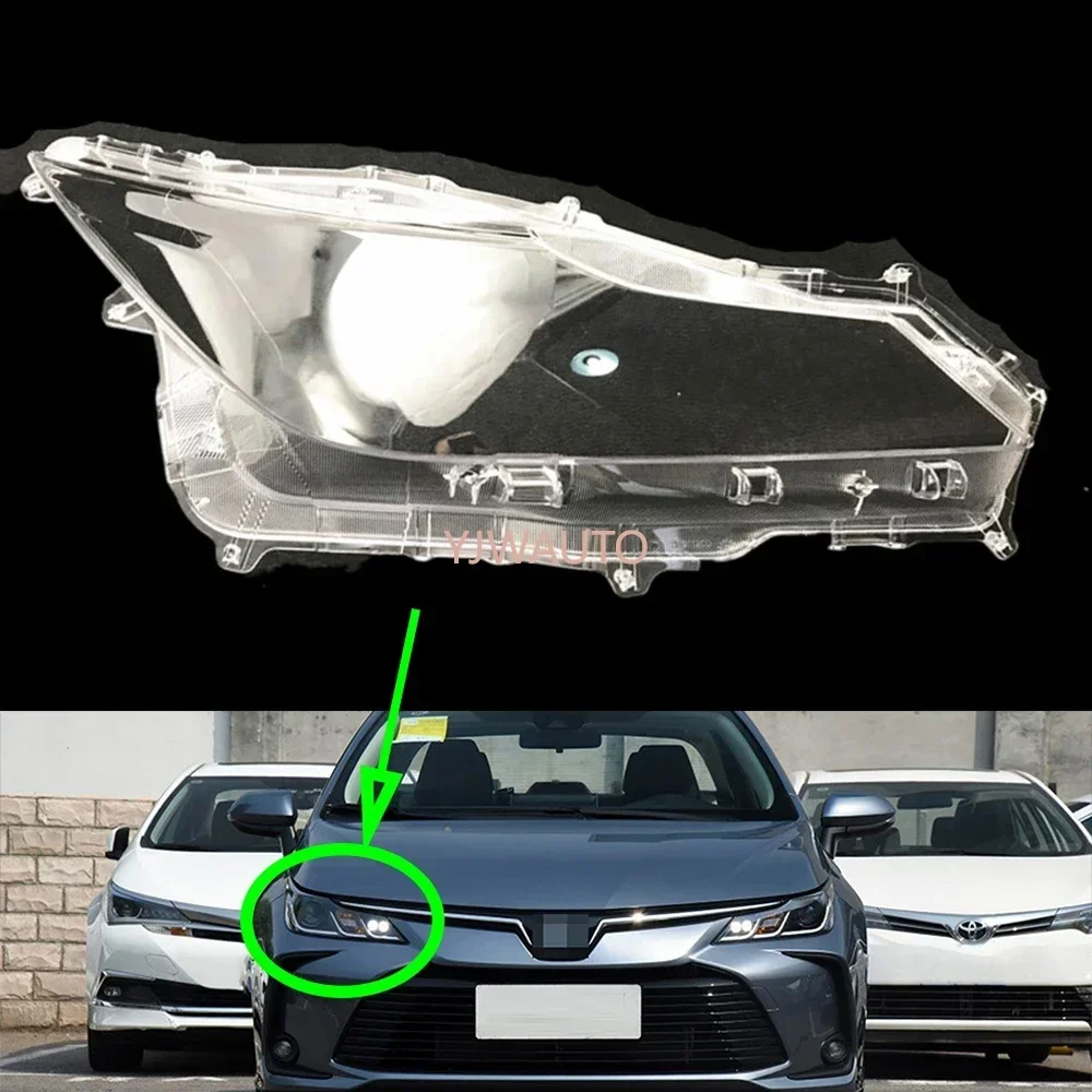 

For Toyota Corolla 2019 2020 2021 Headlight Cover Car Headlamp Lens Glass Replacement Front Lampshade Lens Auto Shell