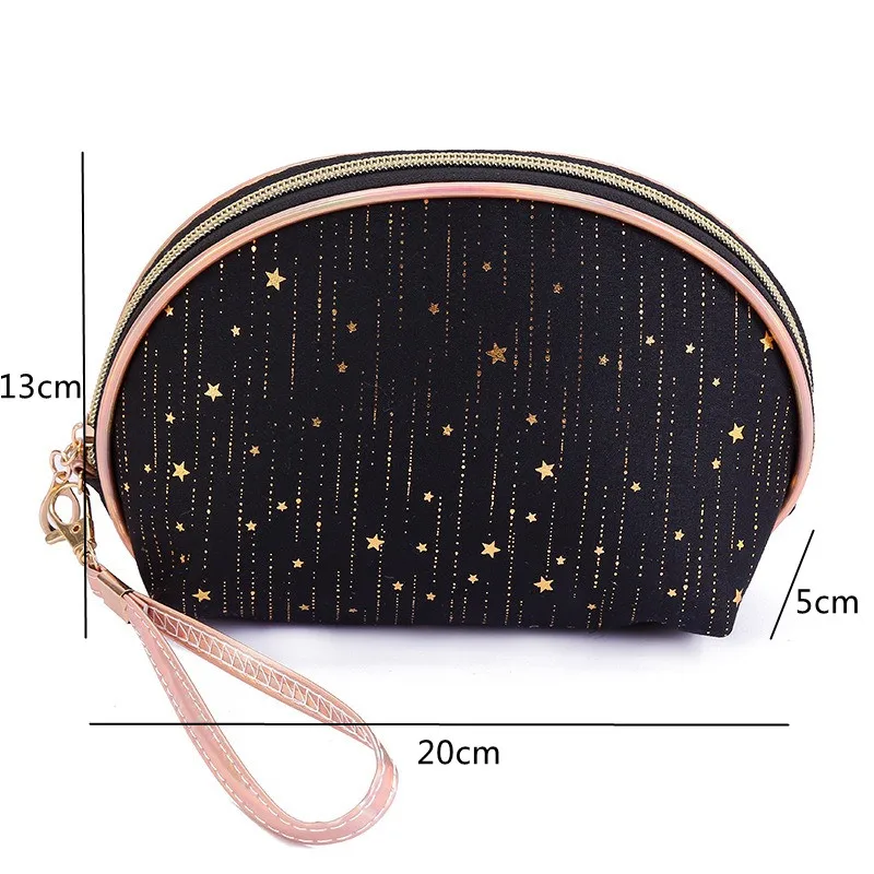 2023 Cute Shell Travel Cosmetic Lipstick Brush Storage Bag Toiletry Kit Women Girls Makeup Handbags Wallet Organizer Pouch Bags