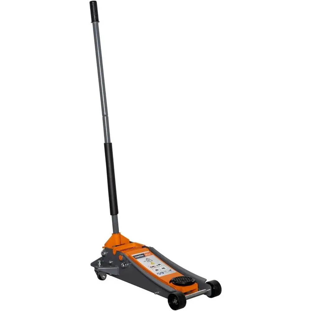 

Двухпоршневой стальной домкрат грузоподъемностью 6000 фунтов, низкопрофильный, высота подъема 19,625 дюйма, быстрый насос