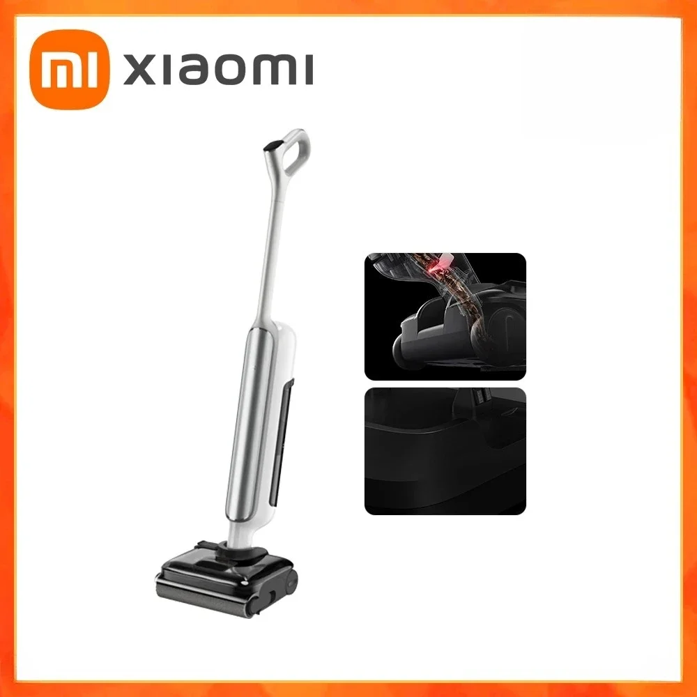 XIAOMI MIJIA مكنسة أرضية لاسلكية مضادة للتشابك 4Pro مكنسة كهربائية رطبة وجافة للمنزل التنظيف الذاتي فرشاة دوارة زاحفة ممسحة