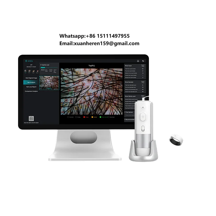 

HD Microscope AI Hair Analyzer 3D Desktop Scalp Scanner Ski Detector Machine for Home Use Targeting Scalp Analysis of Head Face