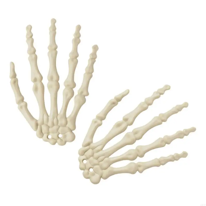 Halloween Spirit Skeleton Hands Realistic Plastic Scary Skeleton Hand Witch Skull Skeleton Hands for Haunted House Decors view 5