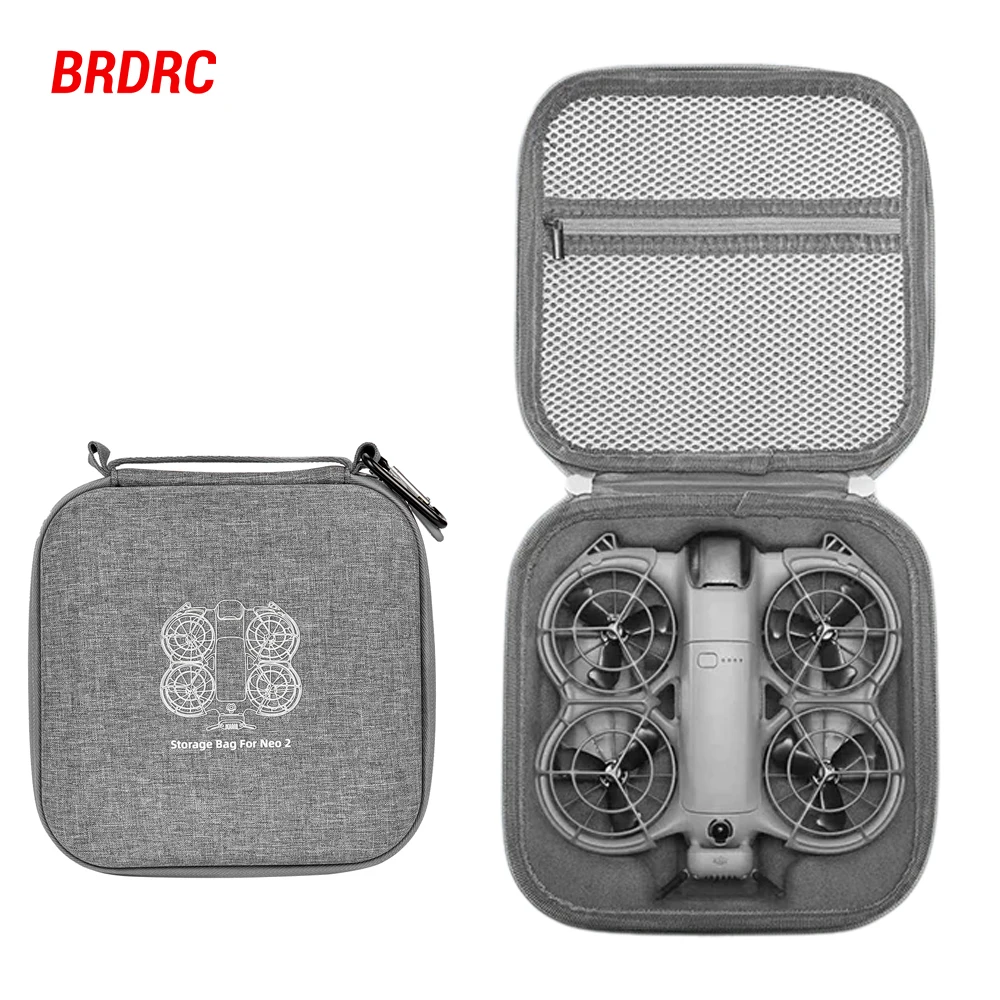 Tas Jinjing BRDRC untuk Aksesori Drone DJI NEO 2 Tas Penyimpanan Pelindung Kotak Tas Perjalanan Portabel