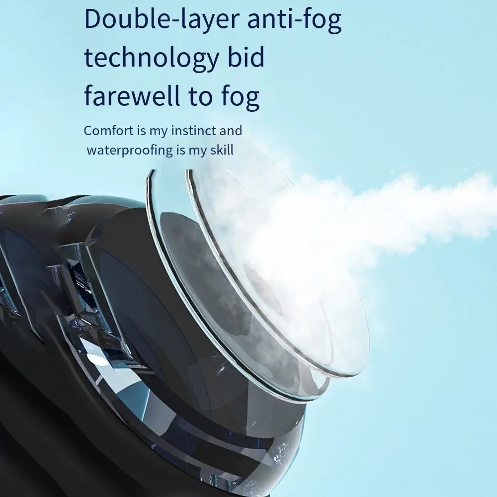 نظارات سباحة مضادة للضباب 0 ~-9.0 إطار مرآة من السيليكون نظارات سباحة قصر النظر مع حزام بنجي مرن بدون تسرب