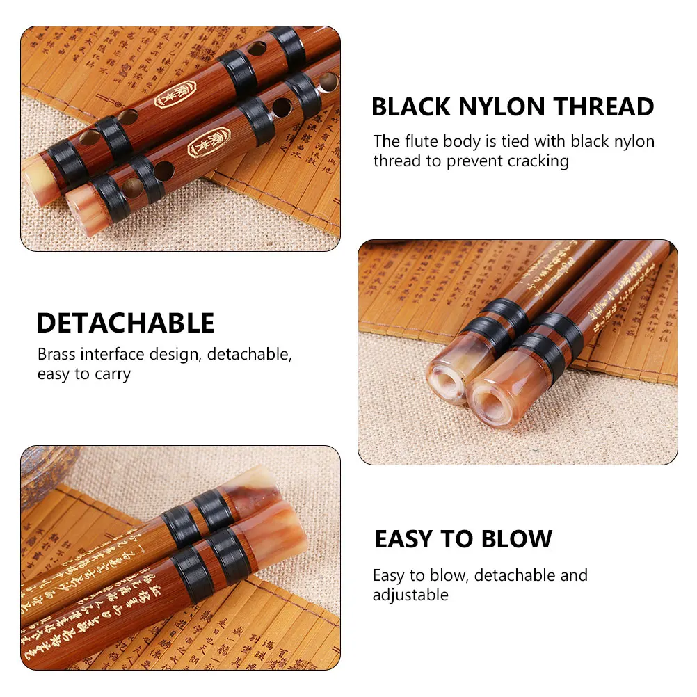 

1 pc Beginner Bamboo Tone Kids Musical Instrument Chinese Wooden Flutes Wooden Flute Portable Students Chinese Flute Smooth