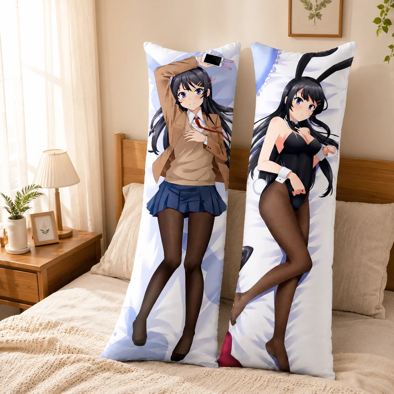 Rascal Does Not Dream of Bunny Girl Senpai Mai Sakurajima Dakimakura Pillow Cover