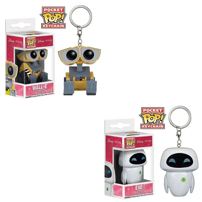 FUNKO-llavero de película de Disney wall-e, modelo de colección de figuras de acción de pvc, robot EVE, juguetes para regalos con caja de venta al por menor