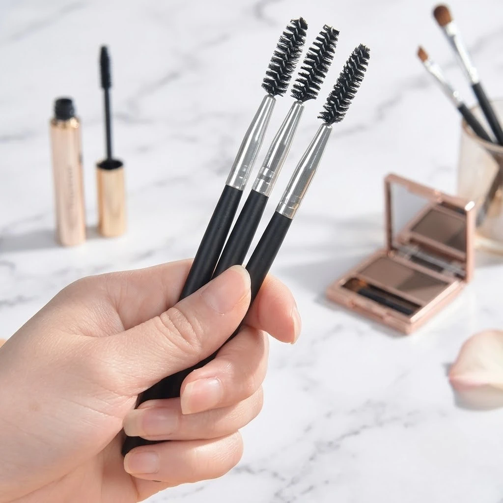 Micro Eyelash Extension Spoolies Portable Bendable Spiral Eyebrow Wand Lash Grooming Makeup Tools