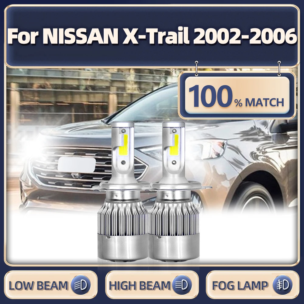 

H4 Led Auto Lamps 12V CSP Chip LED Headlights Bulbs 12V 6000K White Car Lights For NISSAN X-Trail 2002 2003 2004 2005 2006