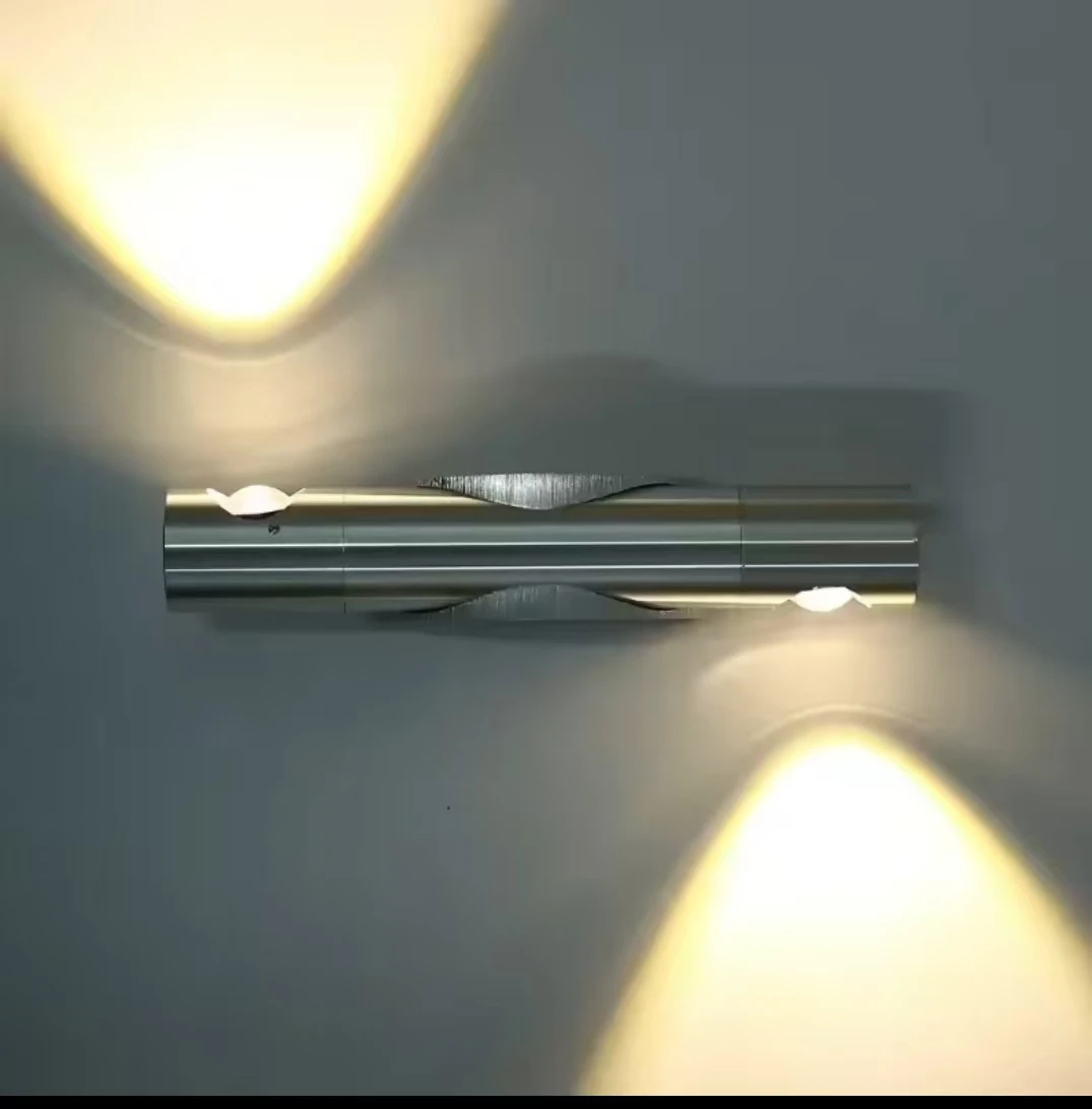 Led Modern Double Head Turning Wall Light Creative Aluminum 360° Rotating Bedside Light Background Wall Decorative Light