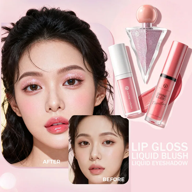YOUNG VISION Liquid Glitter Highlighter Vibrant Colors Shimmer & Metallic Finish Water-Based Long Lasting Waterproof Makeup