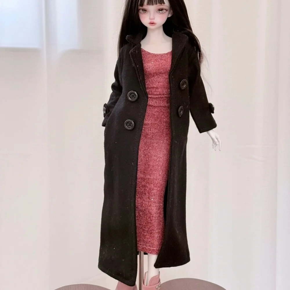 bjd doll clothes suitable for 1/4 size long loose wool coat coat multi-color optional doll accessories