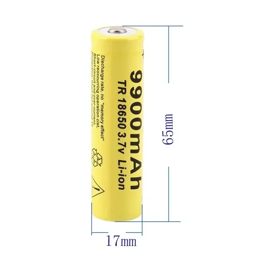 2024แบตเตอรี่ Li-ion 18650 3.7V 9900mAh แบตเตอรี่ GTF 9900mAh 3.7V แบตเตอรี่แบบชาร์จไฟได้