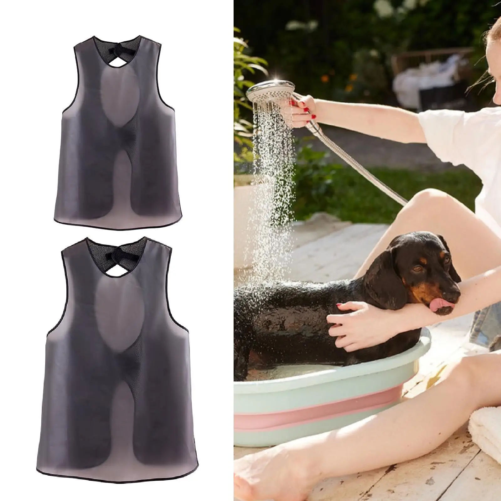 Waterproof Apron Oil Resistant Work Apron for Waitress Beauty Salon Cooking