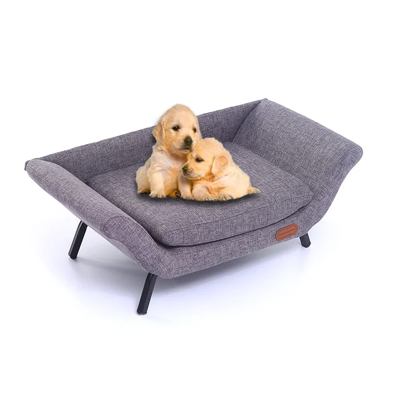 Custom Fluffy Cat High Rebound High Quality Knitted Orthopaedic Memory Foam Rectangle Boucle Indestructible Dog Sofa Bed Luxury