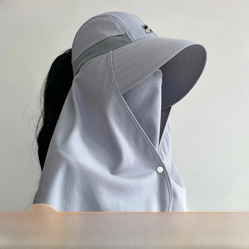 xoxogood-女性の夏の日よけ帽子-uv-保護大きなつばの首を覆う日よけキャップファッショナブルな春のアウトドア帽子