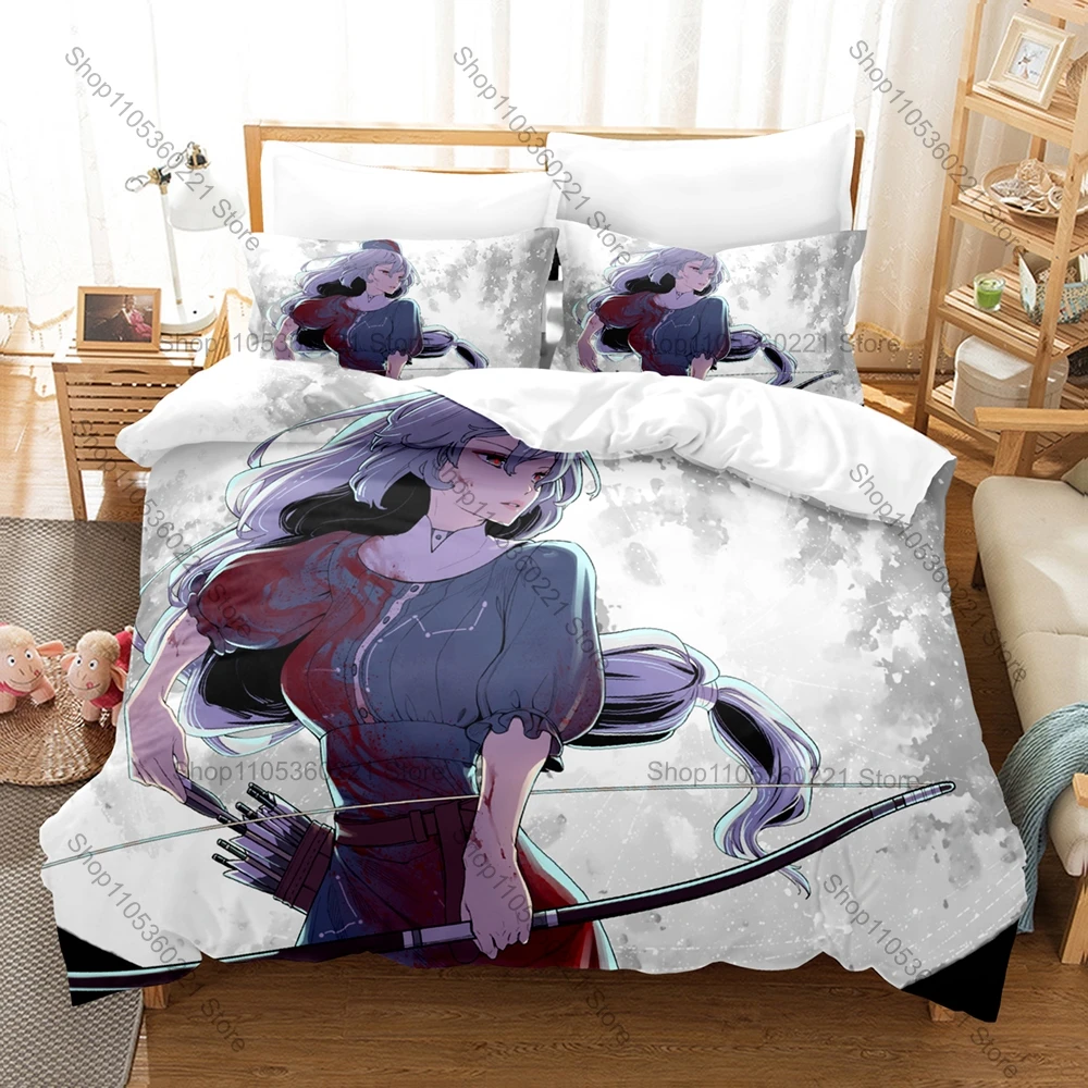 Lunar Brain Immortal Pharmacist Eirin Yagokoro Full Printed 3PCS Bedding Duvet Cover + 2 Pillowcases Teen Dorm Home Decoration