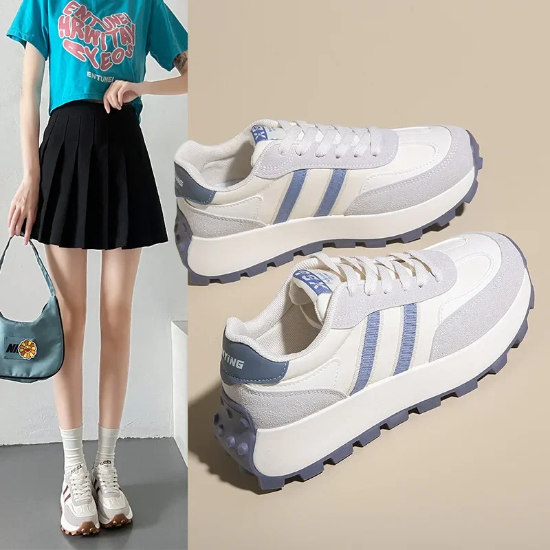 

Summer New Thick Soled Women's Sports Shoes Outdoor Running Shoes Vulcanized Shoes