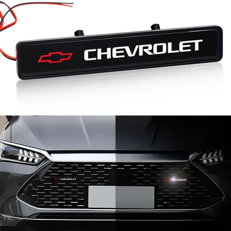 

1Pcs Car Decorative Light LED Front Hood Grille Emblem Badge Decor for Chevrolet Lacetti Captiva Aveo T250 Epica Lanos Cobalt